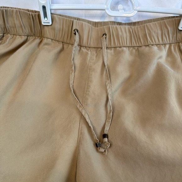 Banana Republic factory tencel pants elastic waist cuff large tan joggers tensil - Picture 2 of 10